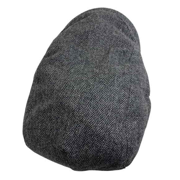 Jos. A. Bank Gray Herringbone Wool-Blend Newsboy Driver Flat Cap Mens SZ  L/XL - Picture 5 of 8
